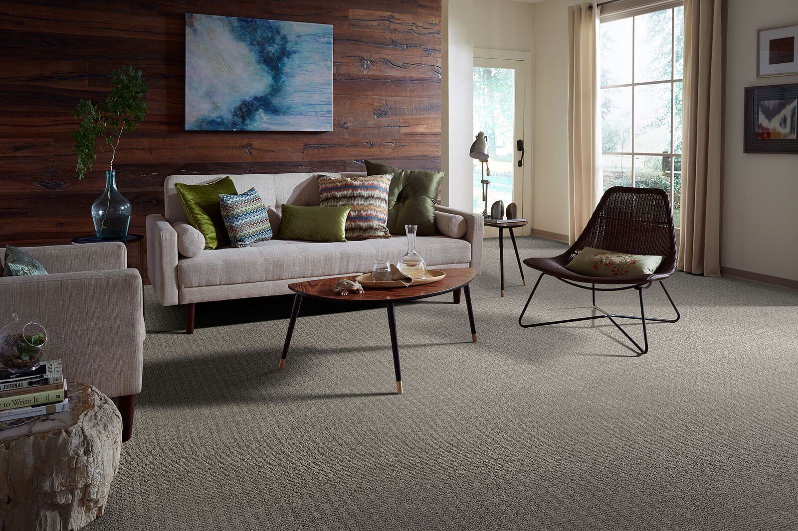 Carpet flooring samples and styles