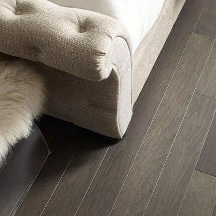 white chair on shaw hardwood flooring