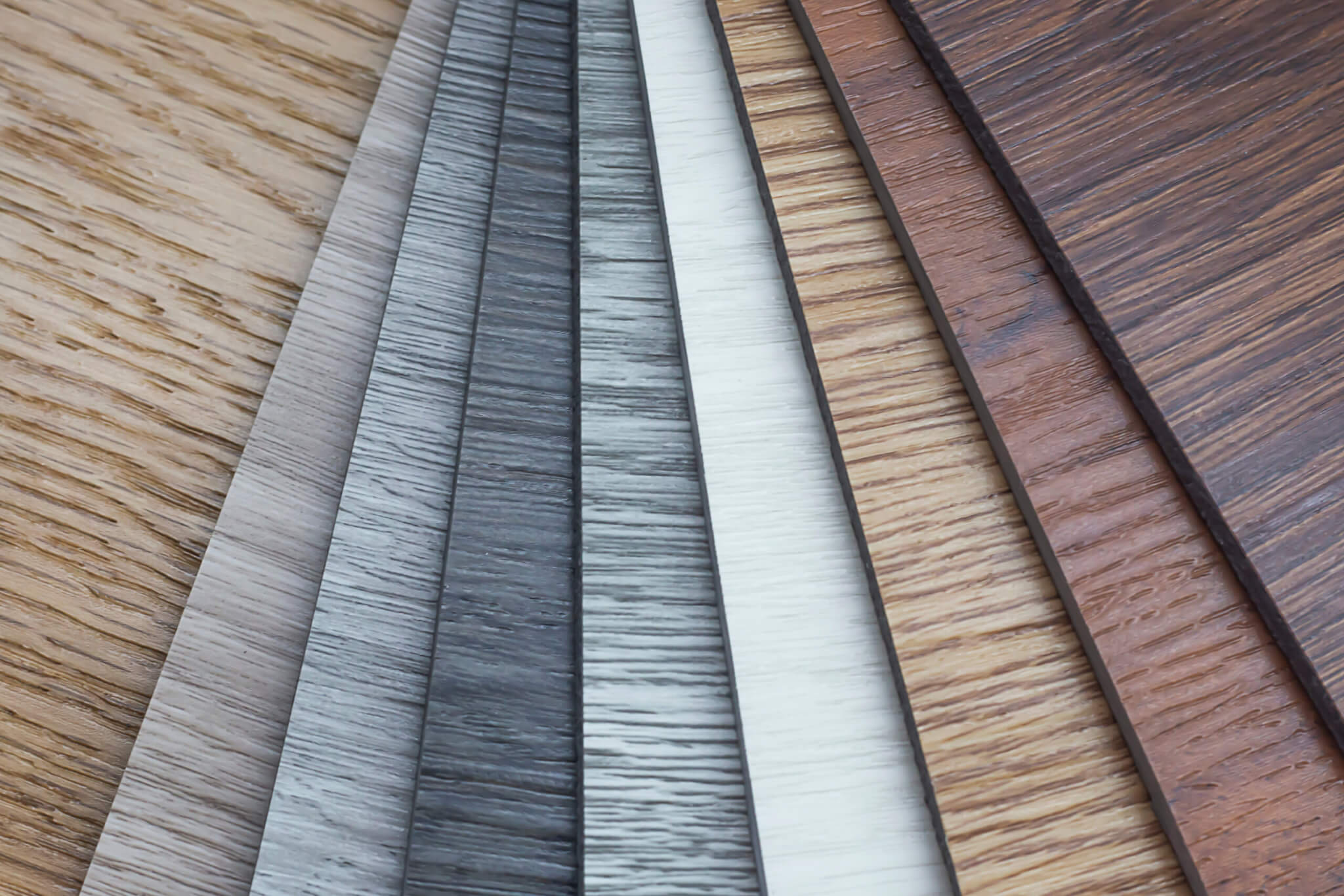 luxury vinyl tile samples Samples of different colors and textures of luxury vinyl tile